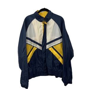Vintage Totes Rainbuster - Golf Jacket - Men's Blue White Yellow Large